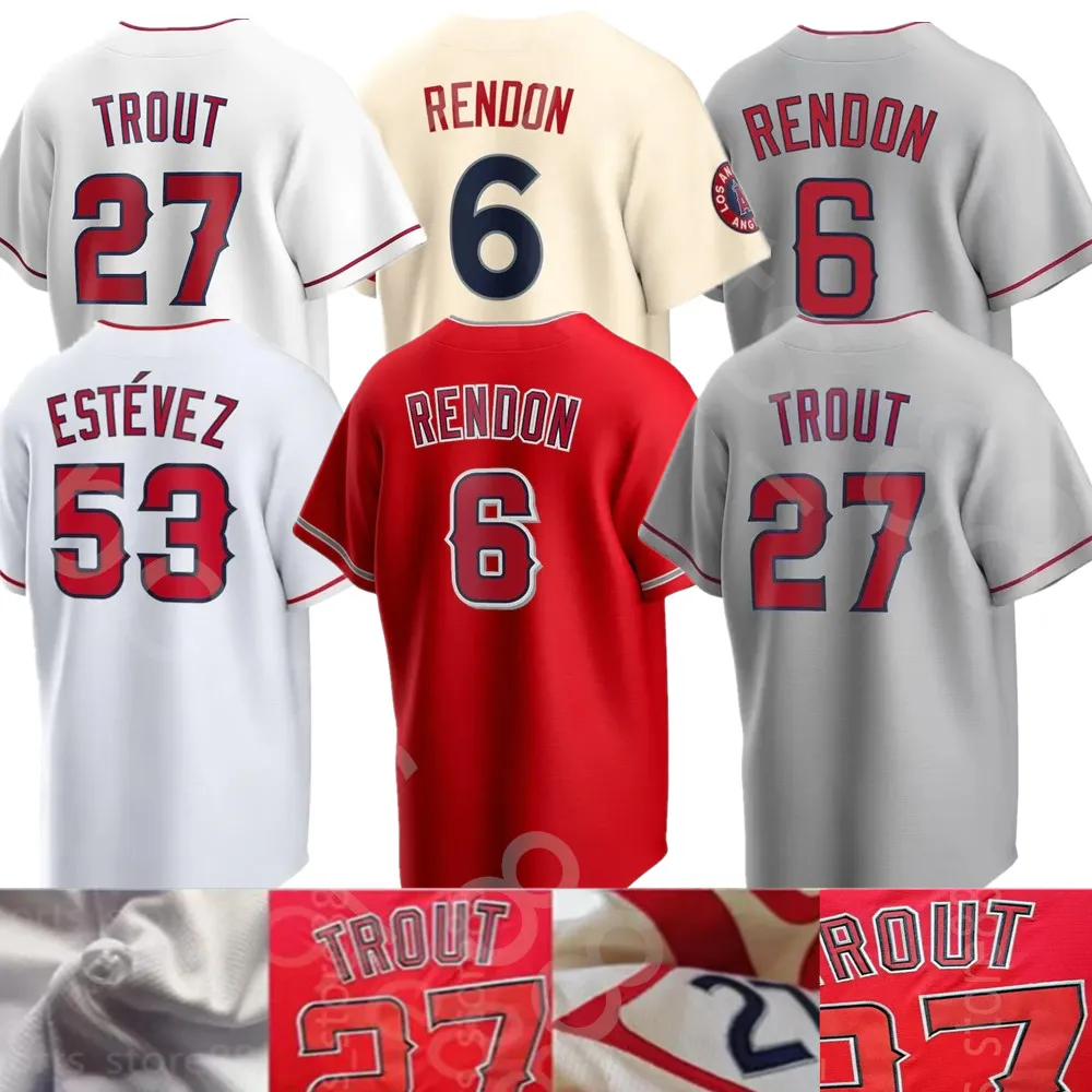 2024 Maglie da baseball personalizzate S-4XL 27 Mike Trout Jersey Shohei Ohtani Anthony Rendon Noah Syndergaard Jack Mayfield angeles Luis Rengifo Baseball