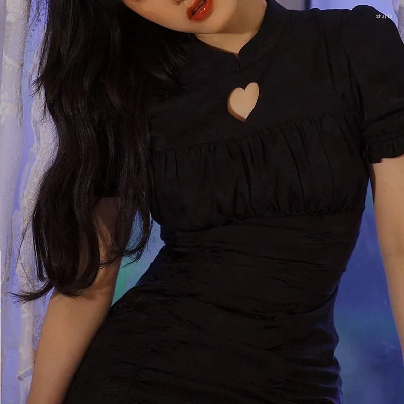 Partykleider schwarzer Vintage -Kleid Frauen Französische Bodycon Designer elegante mini weibliche koreanische gotische Strand sexy Sommer 2024