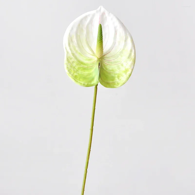 Decorative Flowers 6 Pcs Simulation Anthurium Andraeanum Arrangement Injection Molding