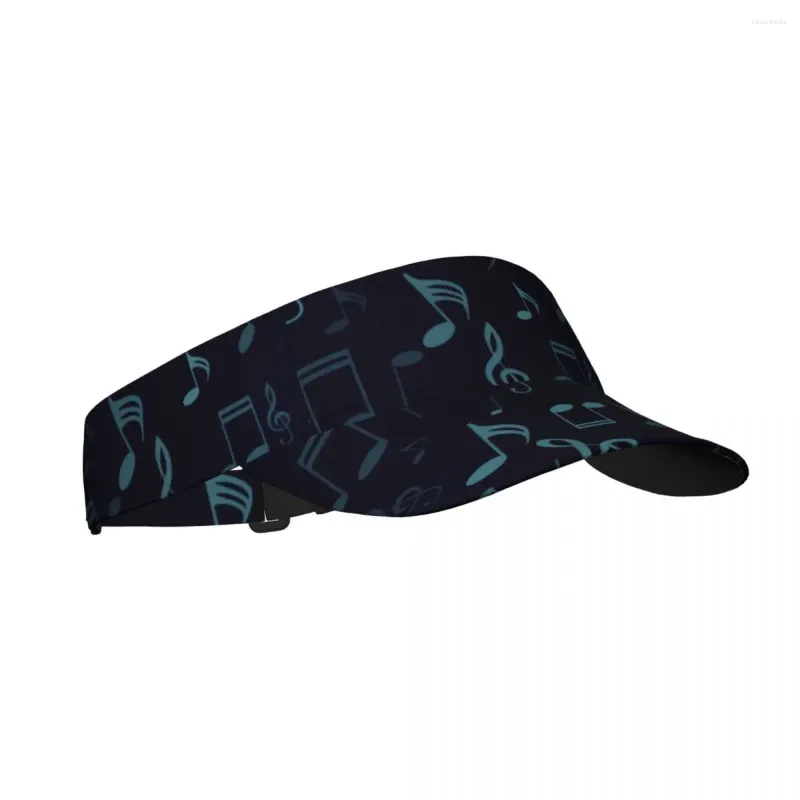 Bérets Summer Sun Hat Visor Ajusteur UV Protection Top Musique vide Musique Treble Clef Sport Cap