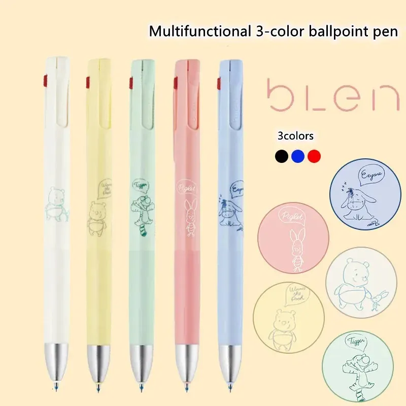 1pcs Blen Volledige Leuke Cartoon Limited Serie Drie Kleuren multifunctionele Balpen Briefpapier Leuke Schoolbenodigdheden 240123