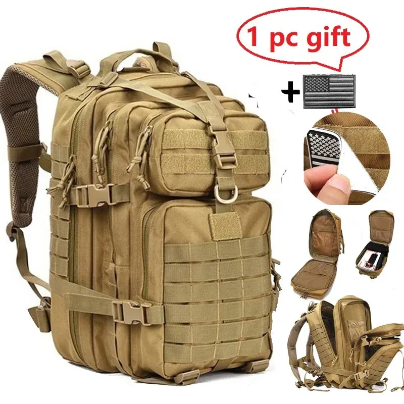 30L/50L 1000dナイロン防水バックパック屋外軍事リュックサック戦術スポーツキャンプハイキングトレッキング釣り狩りバッグ240202