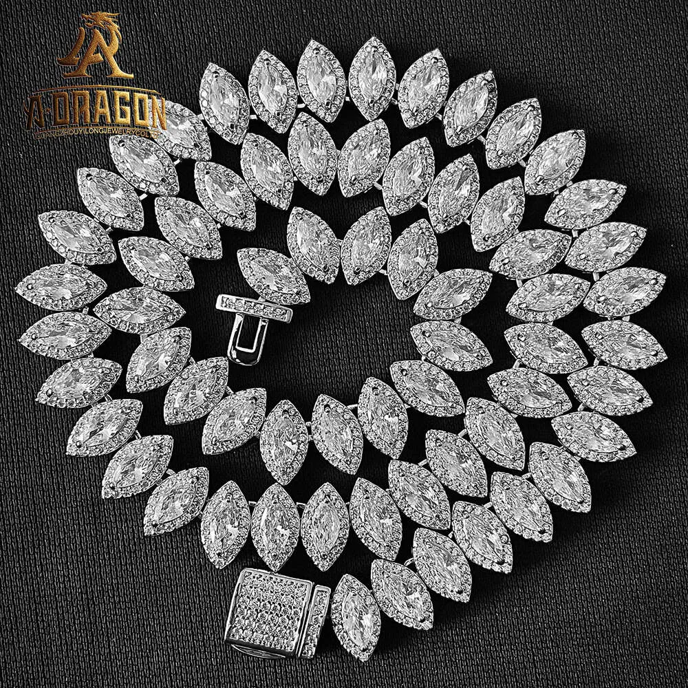 Collier de tennis en diamant plaqué or véritable 14 carats, moissanite naturelle, œil de cheval