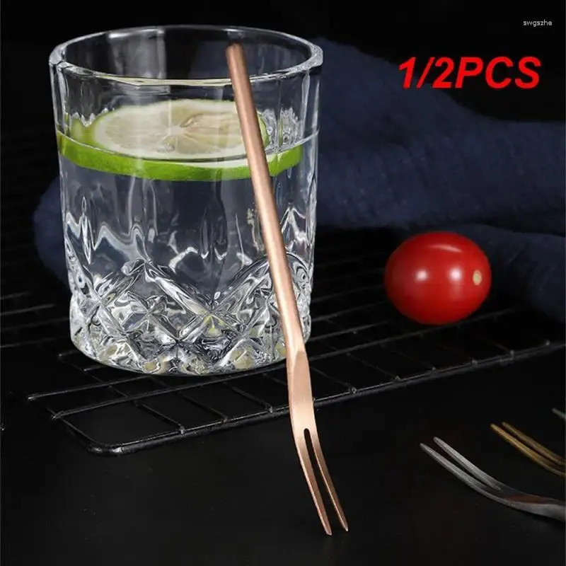 Forks 1/2PCS Fork Comfortable Feel Smooth Edges Tableware Dining Not Prone To Aging Fine Pointed Teeth Cake Dessert