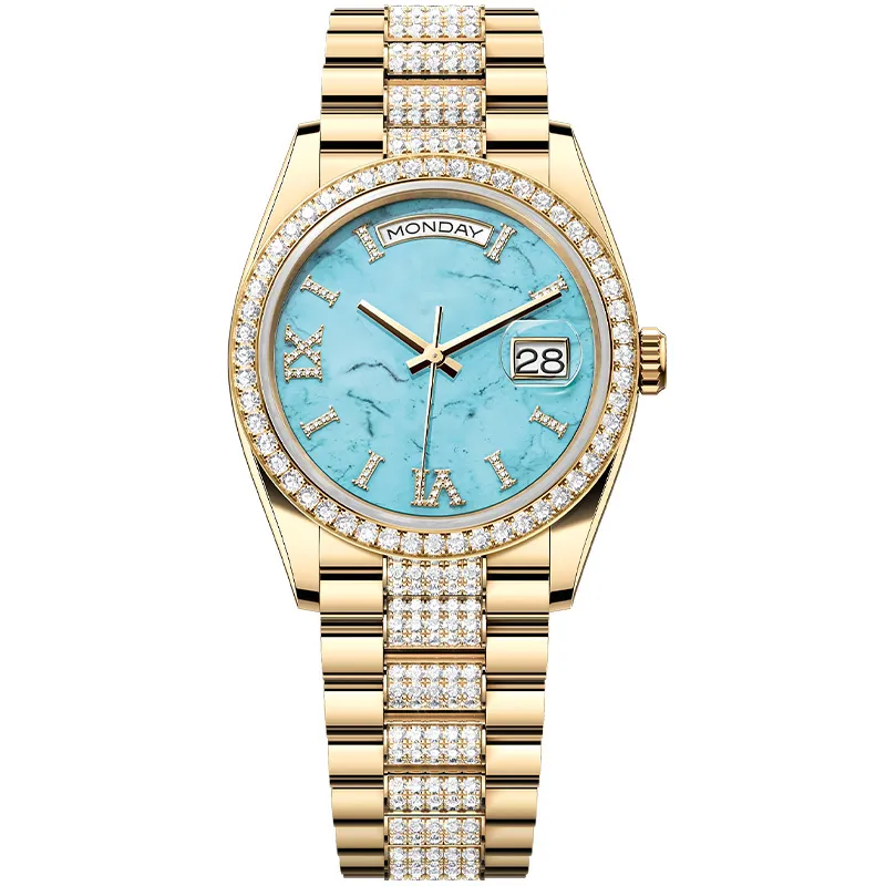 Luxe Herenhorloge Designer Horloges Wit Diamanten Hoge Kwaliteit Horloges 36 MM 40 MM Automatische Macinery Beweging 904L Roestvrij staal