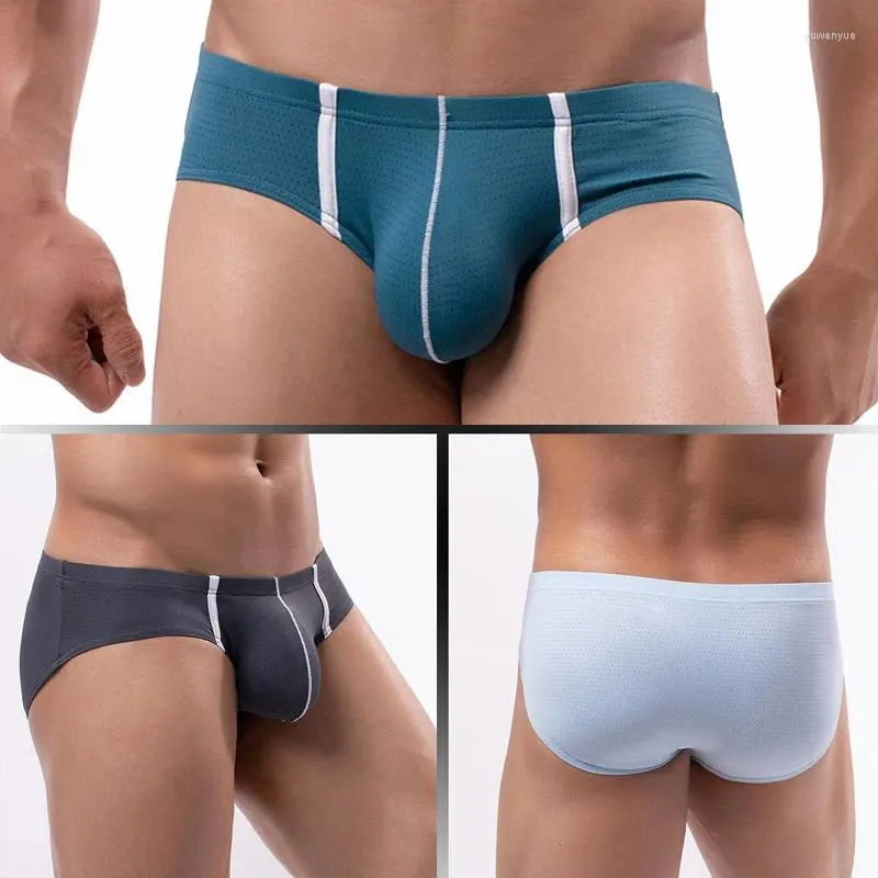 Cuecas 3 peças briefs homens roupa interior boxer breve sexy bulge pênis bolsa calcinha masculina biquíni cintura baixa jockstrap malha homem