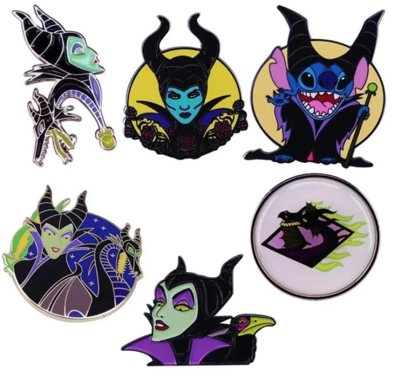 Excellente qualité Halloween mode sorcière bijoux cadeaux épingles en émail recueillir des films d'horreur broches de dessin animé sac à dos revers Badges3268568