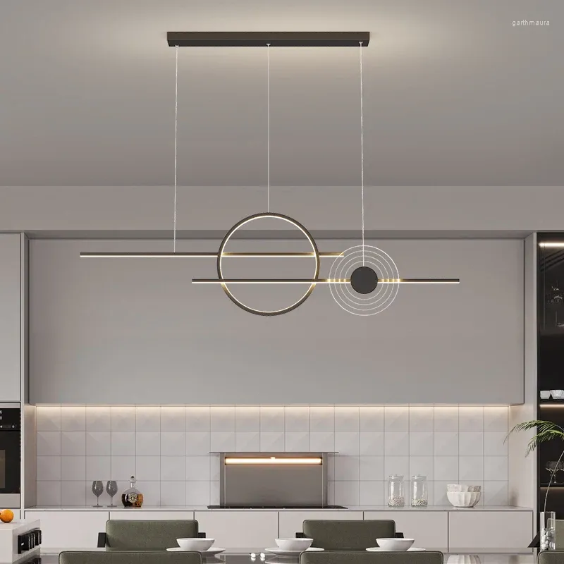 Żyrandole Kreatywne minimalizm Nowoczesne oświetlenie wiszące Lampy LED do salonu sypialnia okrągła dekoracja domu