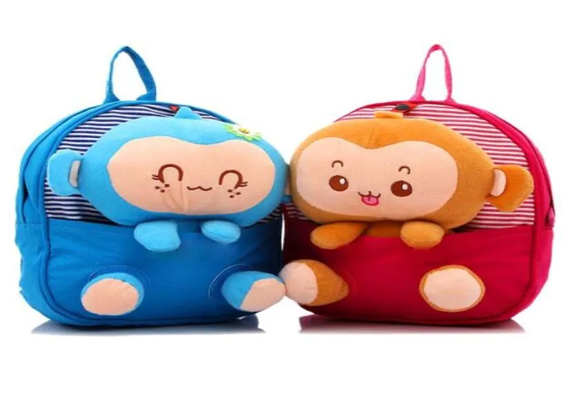 New Korean Small Monkey Cartoon Children Backpacks Kids Accessories Kindergarten Cute Baby Bags Lovely Backpack Canvas Boys Girls 4910576