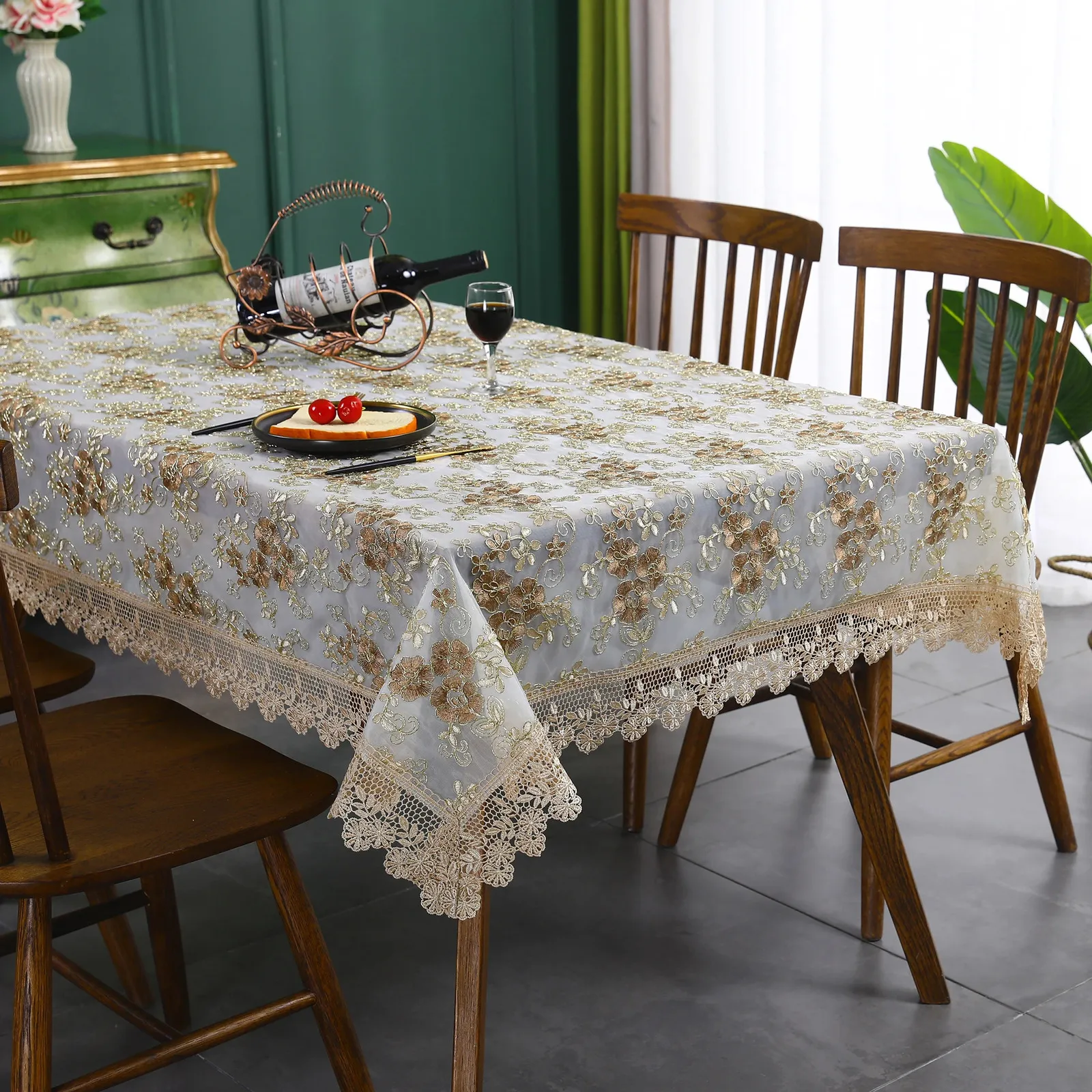 Luxury Round Lace Tablecloth for Dining \u0026 Coffee Tables - Premium  Embroidered Design, Shop Now! from Dhgate Table Cloth - price 48.74, image size:1600x1600