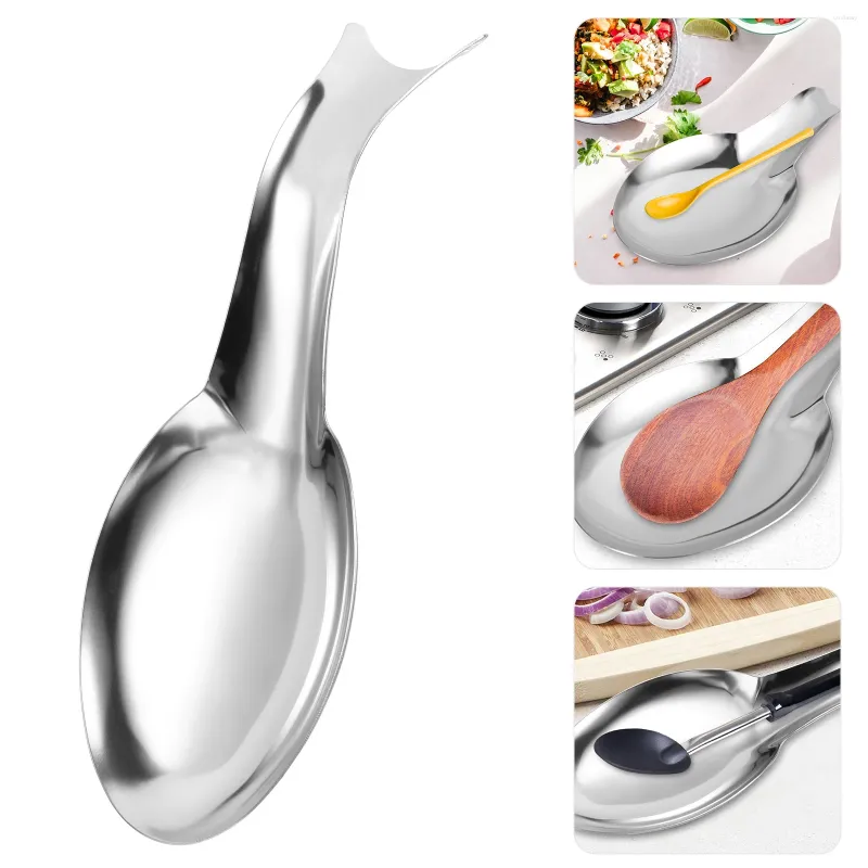 Zestawy naczyń stołowych Silverware Spoon REST REST KUCHNOWY PRZEWODNIK STALOWY STALA STALA RAKA STATKOWA STAW PAD STAL Nierdzewna