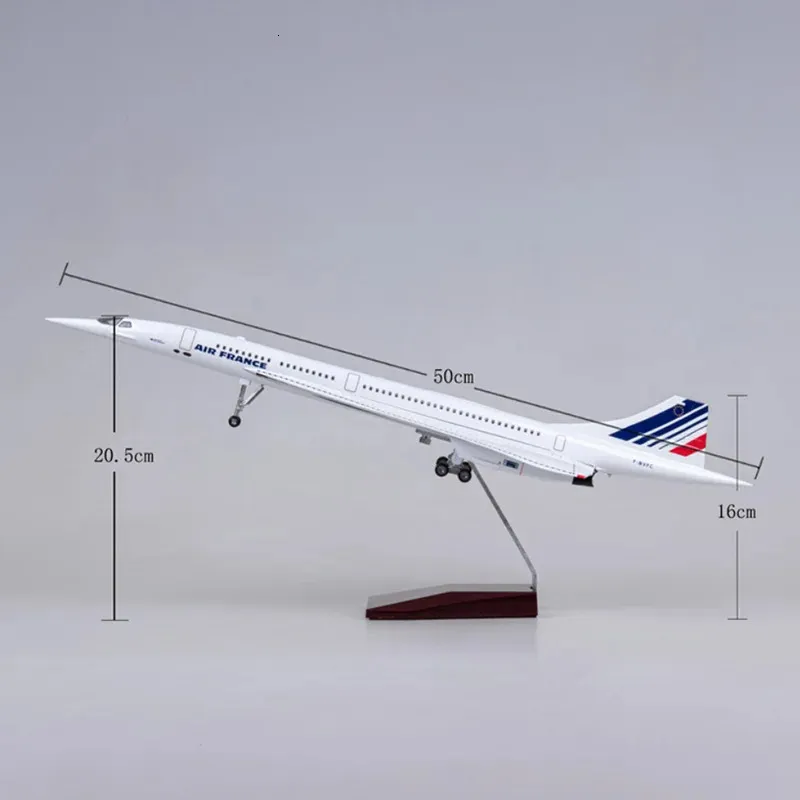 50cm 1/125 Escala Avião Concorde Ar França Companhia De $355,91