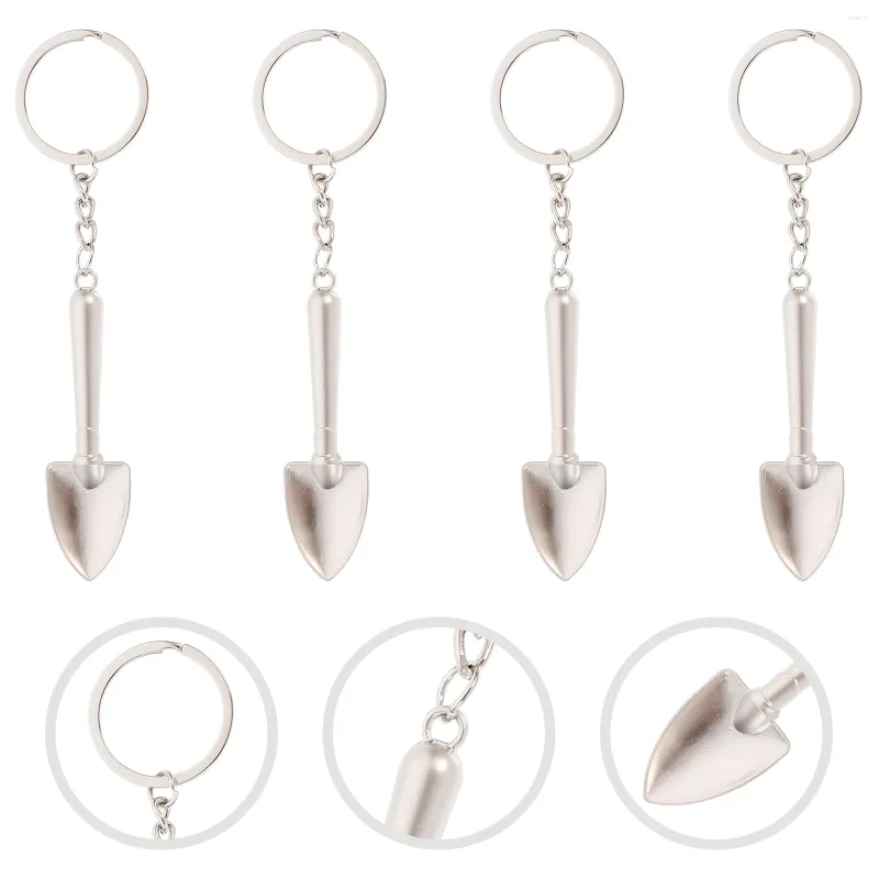 Keychains 4pcs Mini Spoon Kitchen Charms Tableware Pendant Keychain Keyring Bag Purse For Birthday Gift Jewelry