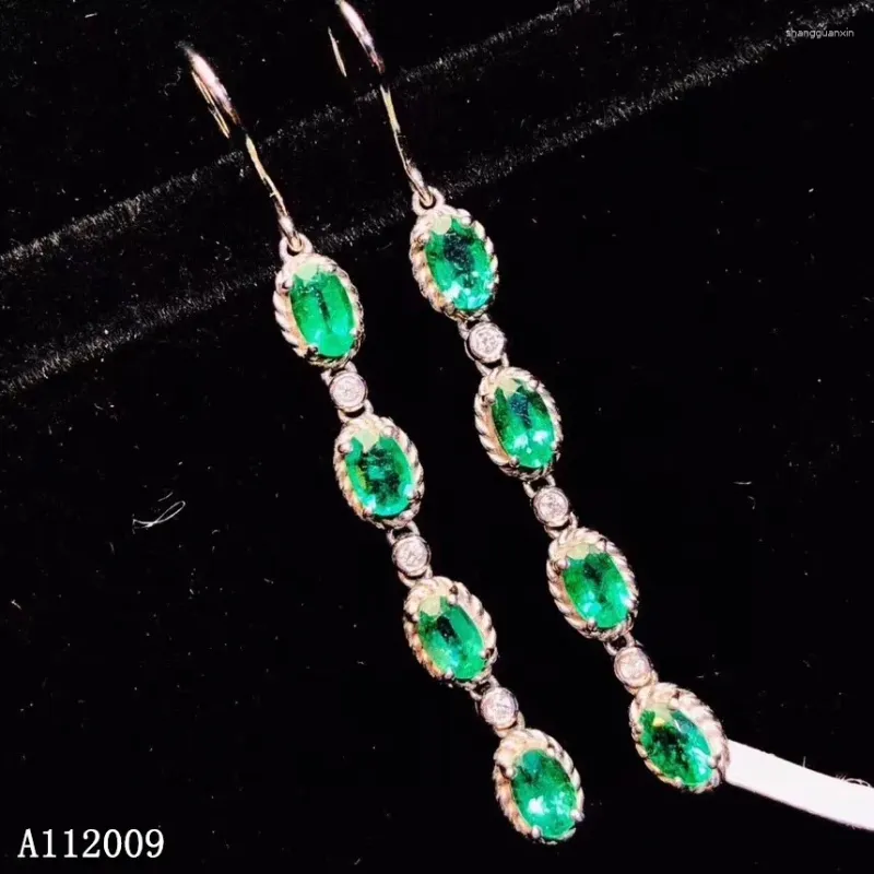 Dangle Earrings Kjjeaxcmy 925 Sterling Silver NaturalEmerald Ladies素敵なEARDROPサポートテスト