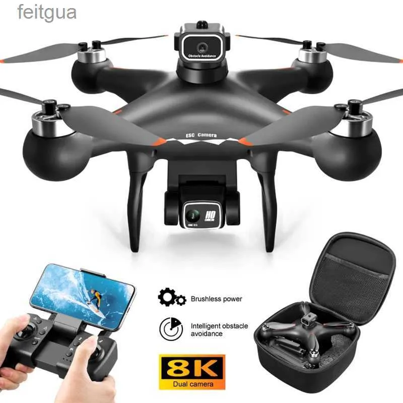 Дроны 2023 Новый профессиональный дрон S116 MAX GPS 8K WIFI FPV камера 360 градусов для предотвращения препятствий бесщеточный двигатель RC Quadcopter Mini Dron Toy YQ240211