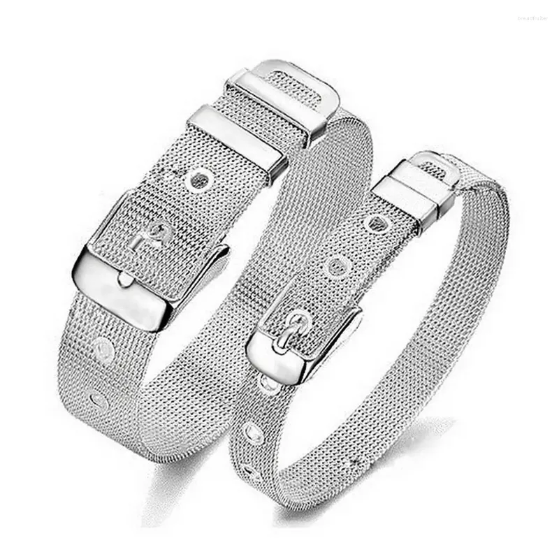 Charm Bracelets Trend Hip Hop Bangle Personality Street Wear Mesh Watch Strap Bracelet Hand Ring Unisex Wrist Accessories Korean Style