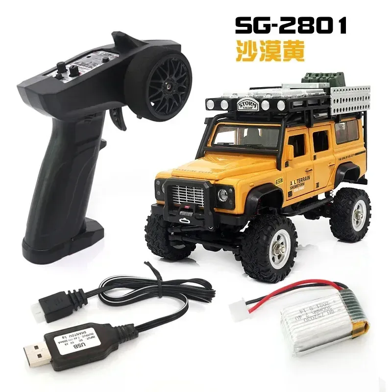 1 28 Sg2801 Rc Veicolo fuoristrada telecomandato professionale Mini lega arrampicata a quattro ruote motrici Macchinina giocattolo per bambini adulti Regali 240127