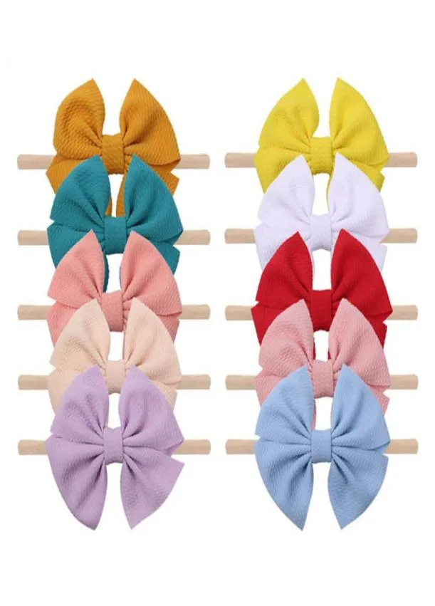 New 2020 bows baby headband cute nylon girls designer headband newborn designer headbands kids headband baby girls hair accessorie7818799