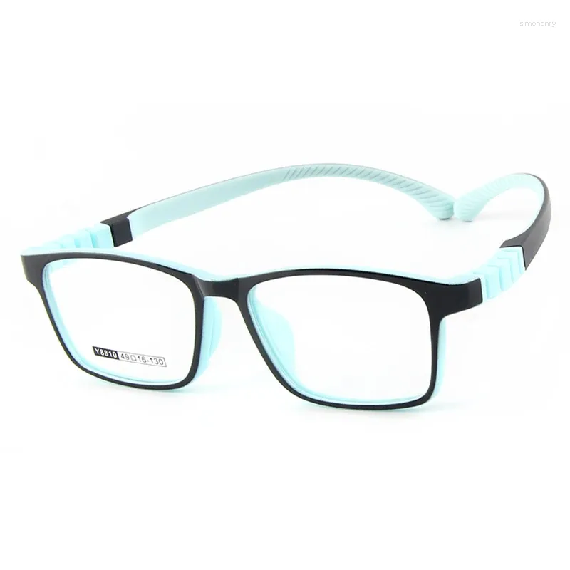 Okulary przeciwsłoneczne ramy Square silikon elastyczne optyczne okulary dzieci dzieci chłopcy dziewczęta komputerowe okulary okulary ultra lekka rama
