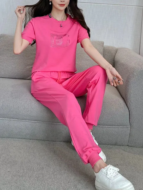 Women's Tracksuits Short Sleeve Pants Womens Tracksuit Women Designer Clothing Sports Set Autumn Summer Spring