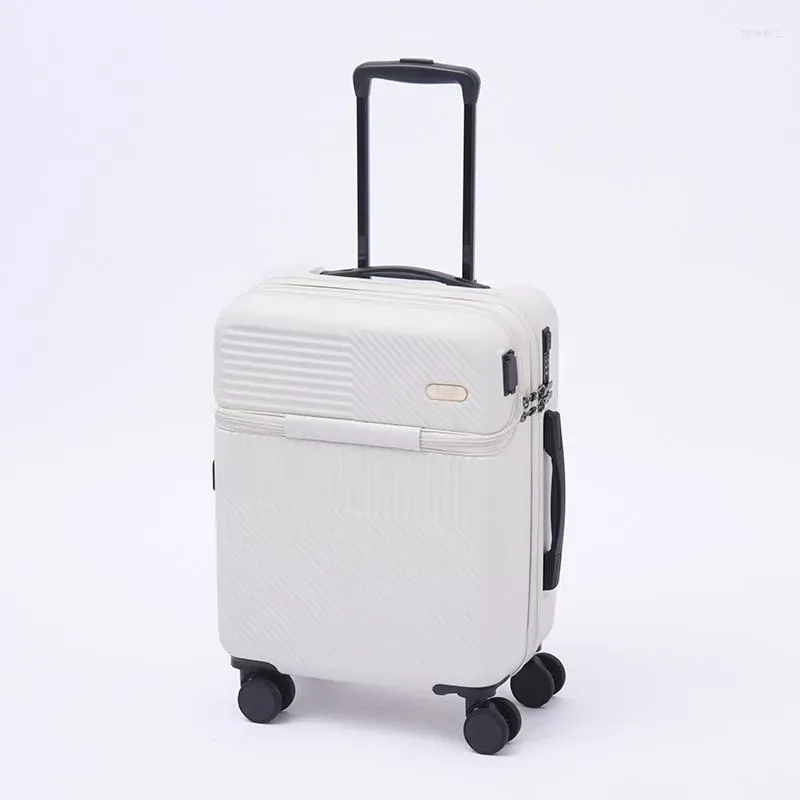 Suitcases 20/22/24/26 Inch Suitcase Front Lock Boarding CaseOpening Design Trolley Travel Luggage Multi-functional Universal Password