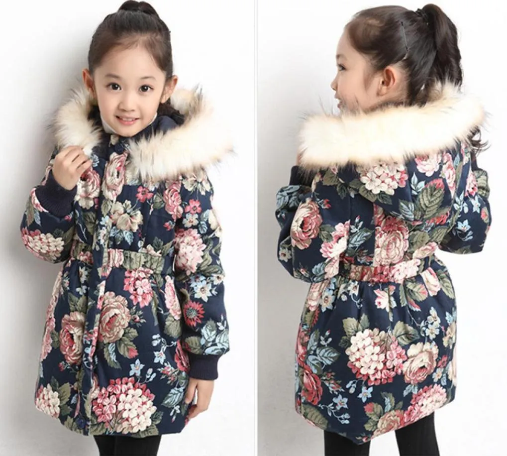 New Autumn Winter Girls Coat Cotton Girls Jacket Thick Fake Fur Warm Jackets For Girls Clothes Coat Casual Hooded Kids Outerwear8835982