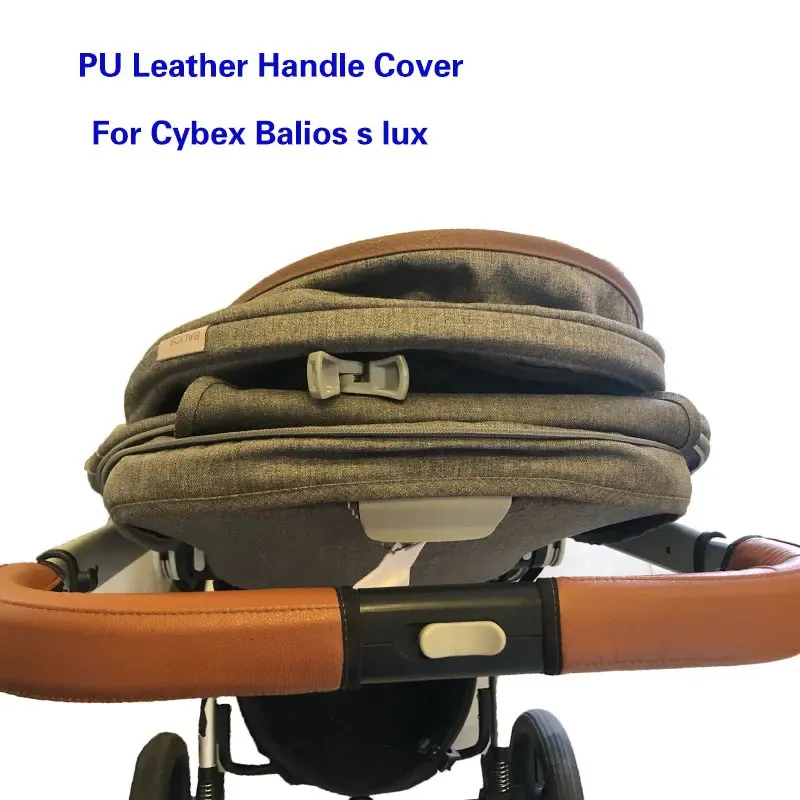 Copertura della maniglia del passeggino per Cybex balios s lux 28 cm di lunghezza Custodia protettiva in pelle Pu Sedie a rotelle Passeggini Accessori 240129