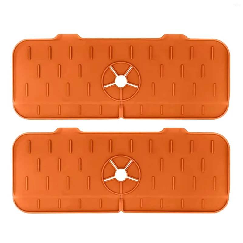 Robinets de cuisine antidérapants pour évier, protection contre les éclaboussures, tampon de drainage, tapis de récupération d'eau solide, Protection de comptoir, robinet en Silicone souple réutilisable