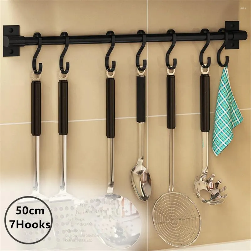 Kök förvaring 6/7 glidkrokar hyllor garderob skåp metall under hyllor krokhängare badrum arrangör hängande rack hållare