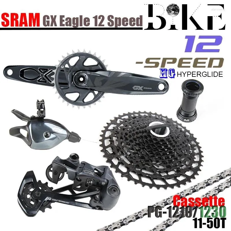 Bike Deralleurs Sram GX Eagle 1x12 12V Groupset Dub Kit Shifter Derarilleur posteriore Derailleur 11-50T K7 Hg Cassette Accessori per biciclette in bicicletta