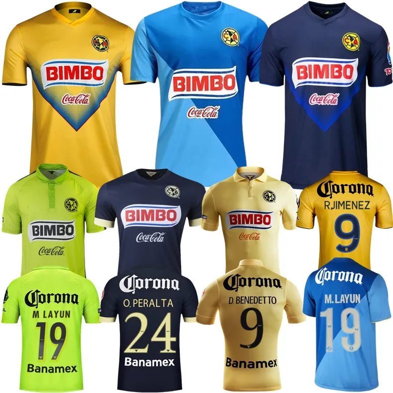 2013 2014 Club America Retro Soccer Jerseys 13 14 15 D. Benedetto R.Jimenez M. Layun R. Sambueza O. Peralta Classic Vintage Football Shirts