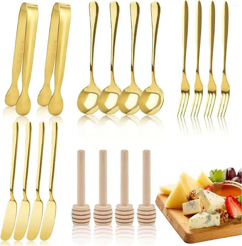 Set di stoviglie 18 pezzi Accessori per taglieri di salumi Set di coltelli per spalmare burro e formaggio in acciaio inossidabile