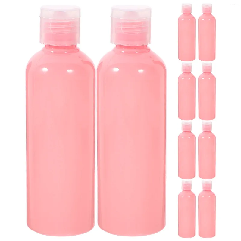 Förvaringsflaskor 10 st reselotionflaskor tvålbehållare toalettartiklar containrar silikon för vätska