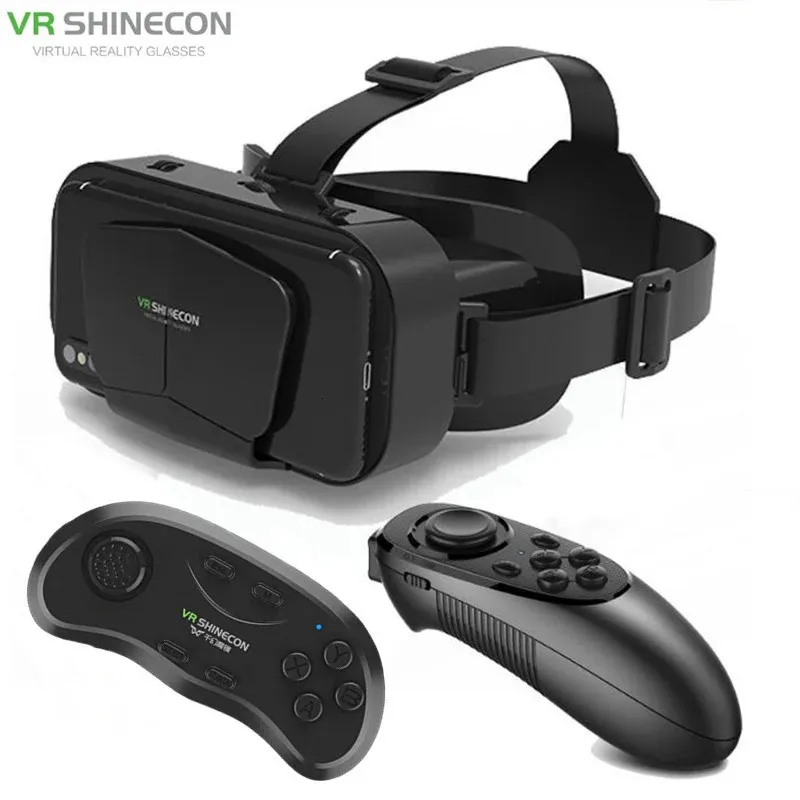 Original G10 IMAX Giant Screen VR Glasses 3D Virtual Reality Box Google Cardboard Helm för 4.7-7 SmartphonMatching Joystick 240126