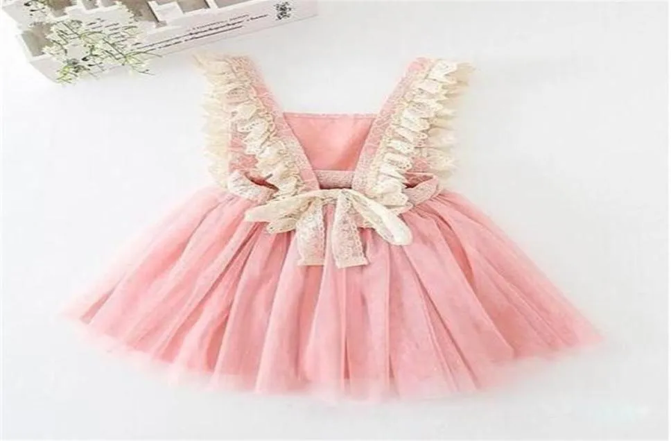 Détail 2017 Bébé Filles Tulle Dentelle Robes De Soirée Enfants Filles Princesse tutu Robe Fille Printemps Eté Robe À Bretelles Children039s 7760494