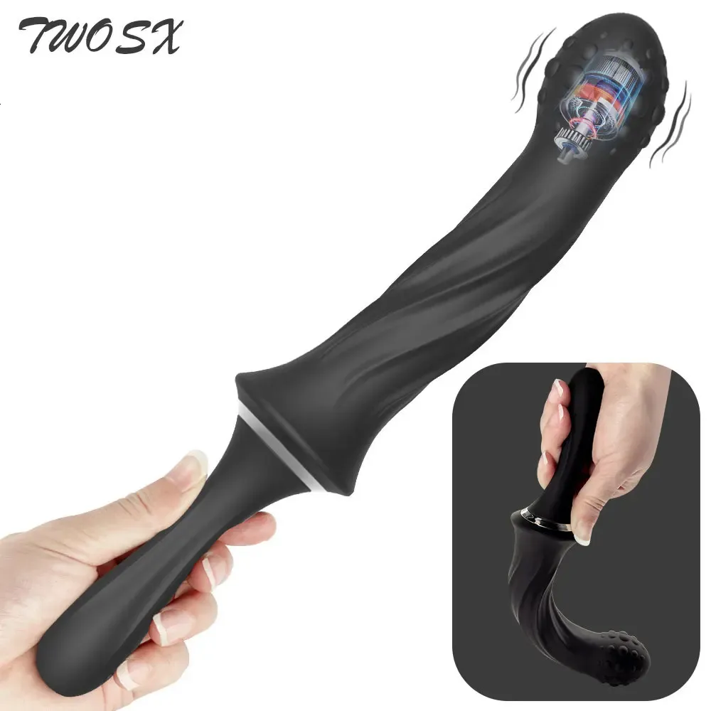 Handheld Dildo Vibrator Powerful G-spot Stimulator Butt Plug Clitoral Massager Vibrating Anal Plug Adult Sex Toys for Couple 240130