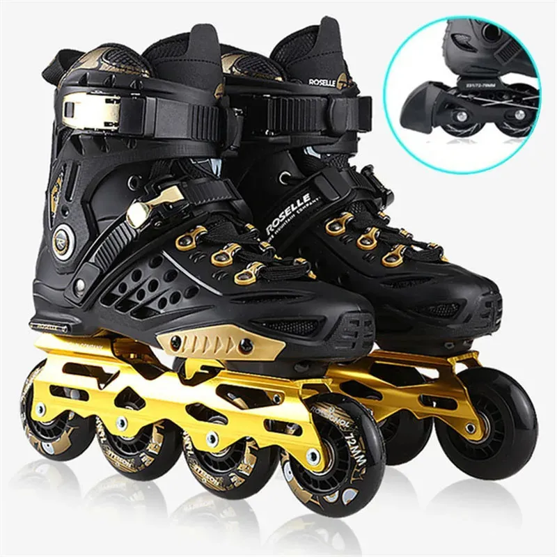 Roselle – patins à roulettes en ligne originaux, roues clignotantes ou non, Slalom coulissant FSK, chaussures pour enfants et adultes, Patines240129