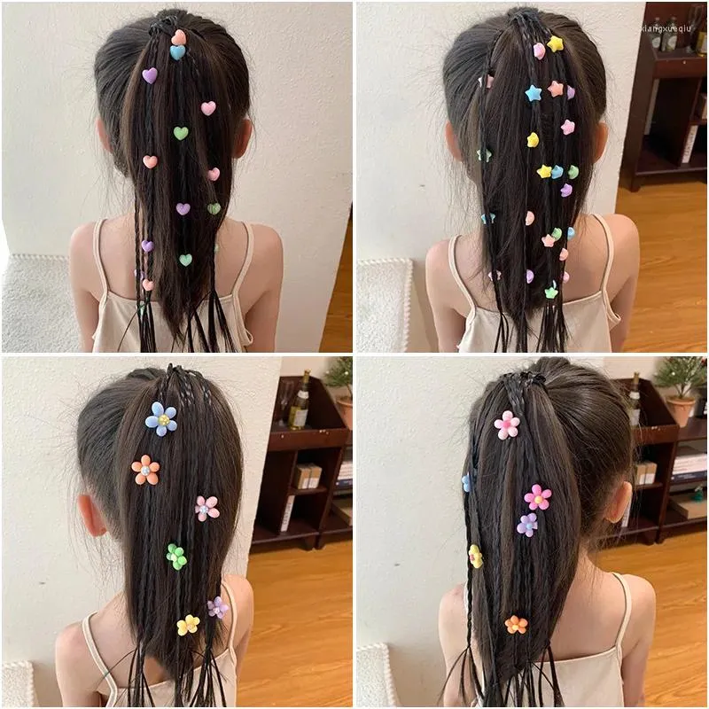 Hair Accessories Artifical Wig Elastic Bands With Geometric Bead Girls Twist Braid Fake Ponytail Holder Ties For Women