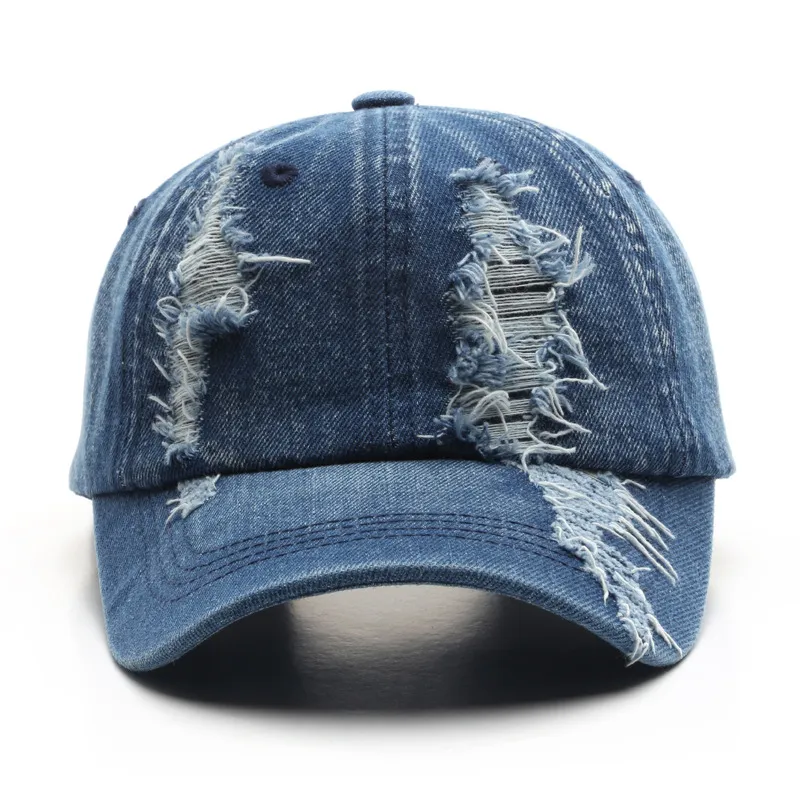 Chapeau de Cowboy japonais pour femmes, mode rétro décontractée, couleur unie, panneau lumineux, casquette de Baseball, trou délavé, casquette à visière