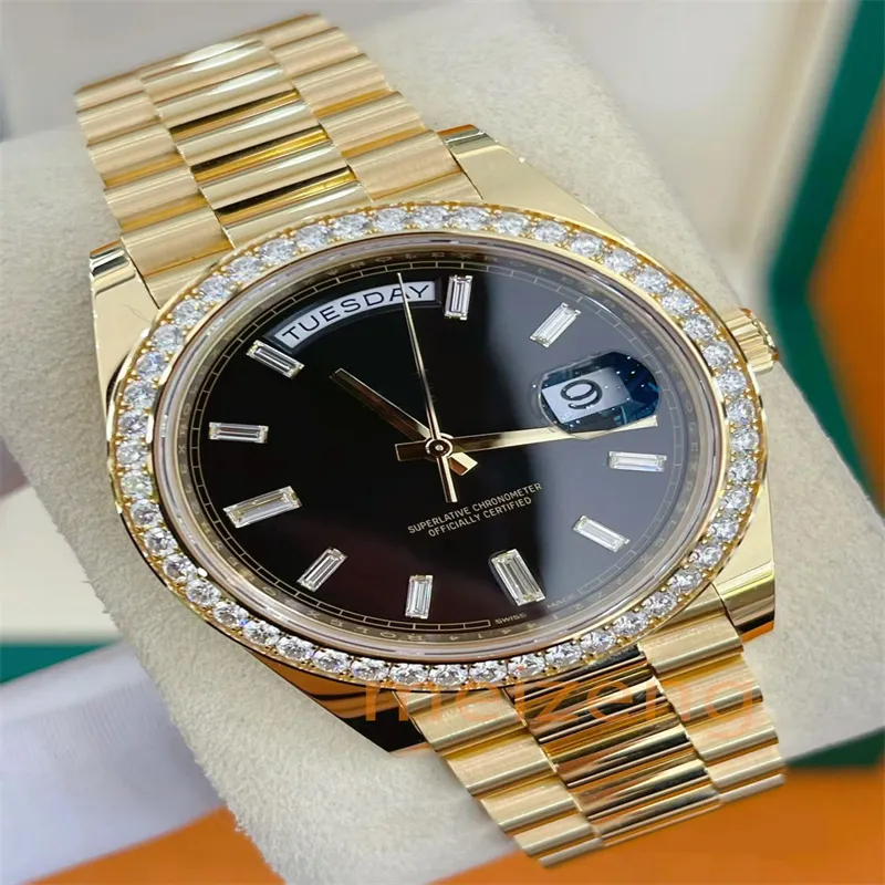 Brand World 2024 Oglądaj najlepsza wersja fabryczna BP Day-date 40 mm 228348 RBR Factory Diamond Bezel White Roman Dial Watc Automatic Watch 2-letnia gwarancja męska Watches96