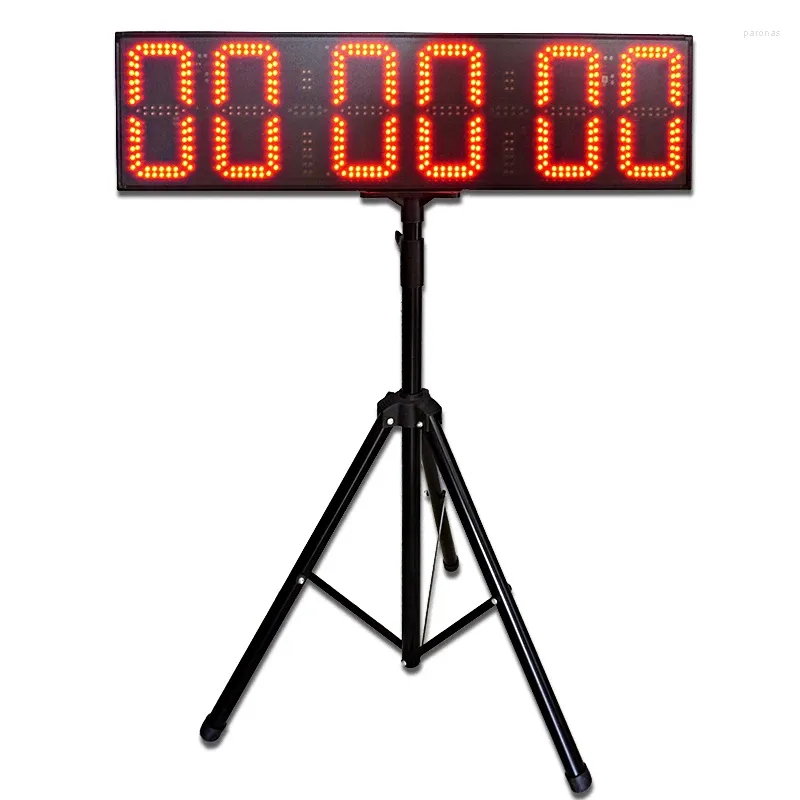 Wanduhren 8 Zoll rote Stunden Minuten und Sekunden LED-Uhr (HST6-8R) Countdown Digital