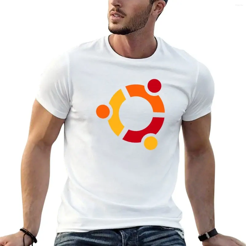 Polos masculinos Ubuntu Linux Camiseta Plus Size Tops Fãs de esportes Pretos Camisetas lisas para homens