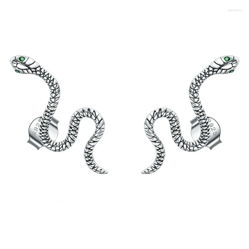 Dangle Earrings S925 Sterling Silver SnakeStuds Punk Unisex Hypoallergenic Fashion Jewelryギフト