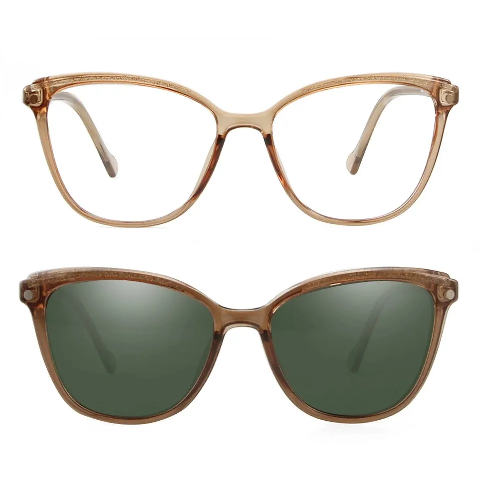 Magnetic Polarized Clip-On Cat Eye TR90 Optical Prescription  display picture 1