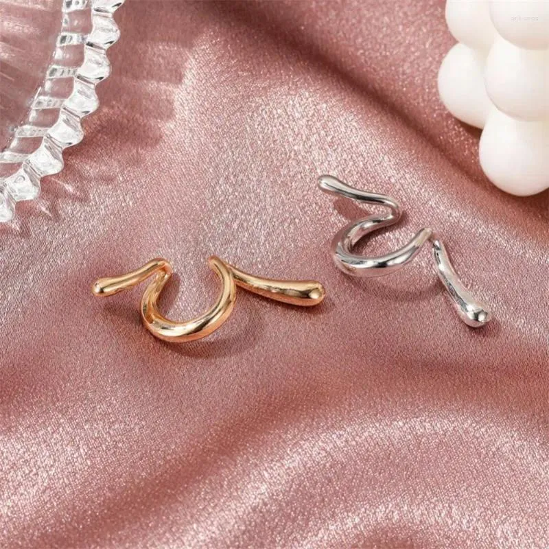 Backs Earrings Metal Spiral Punk Women Jewelry Clip Earring Without Piercing Geometric Snake Ear Cuff Trend