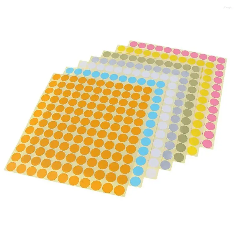 Storage Bottles 7 Sheets Essential Oil Color Coded Bottle Labels Round Dots Stickers