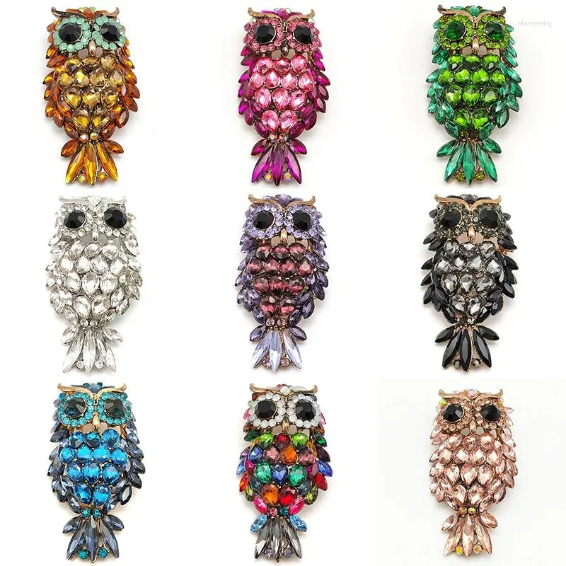 Broches grand hibou, broche classique à la mode, conception professionnelle personnalisée, accessoires pour robe de Banquet de mariage, bijoux, broche de choix professionnel