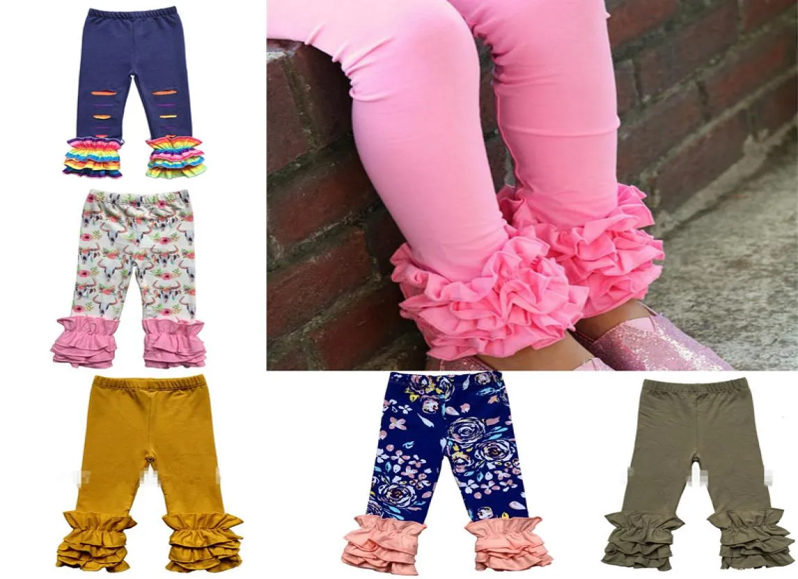 40 kleuren legging voor babymeisjes Strakke Thanksgiving Halloween Kerst Effen bedrukte ruche broek Streep lange warme broek8877513