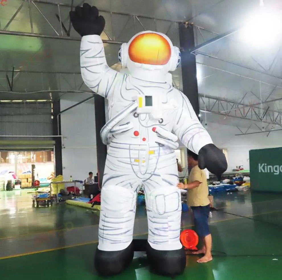 wholesale Livraison gratuite activités de plein air astronaute gonflable géant de 8 m 26 pieds de haut avec éclairage LED spaceman figure modèle ballon au sol