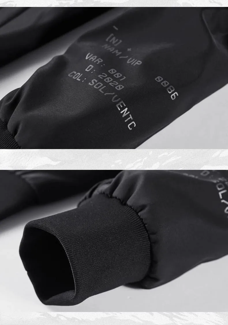 Men's Gothic Skull Techwear Bomber Jacket: Y2K Dark Streetwear Coat